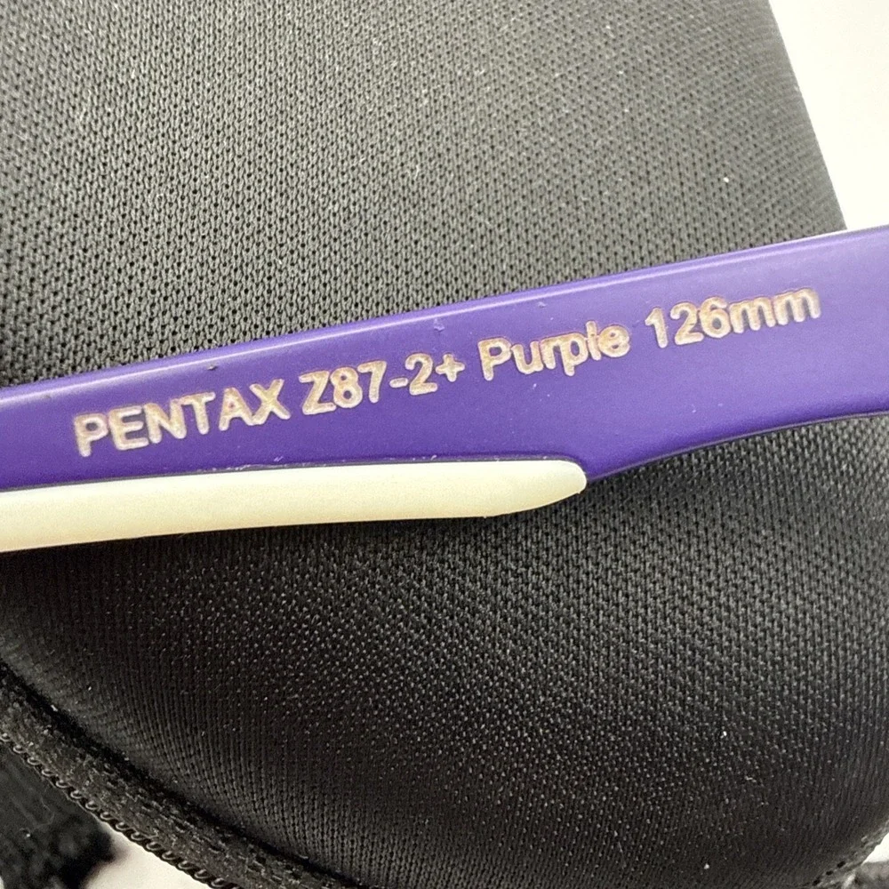 Pentax ZT200 Purple/Black Safety Glasses, Neck Hangers & Travel Case Z87-2+